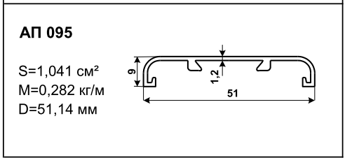Алюминиевый профиль для радиаторов АП 095