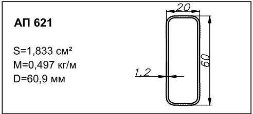 Алюминиевый профиль для лестниц АП 621