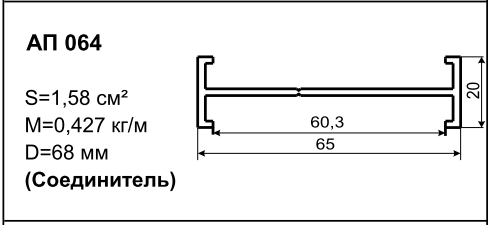Алюминиевый профиль для балконов АП 064