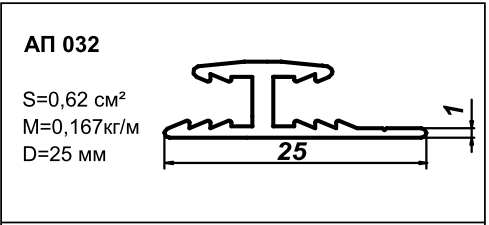 Алюминиевый профиль для фасадов АП 032