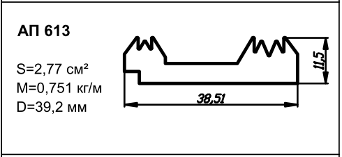 Алюминиевый профиль электротехнический АП 613